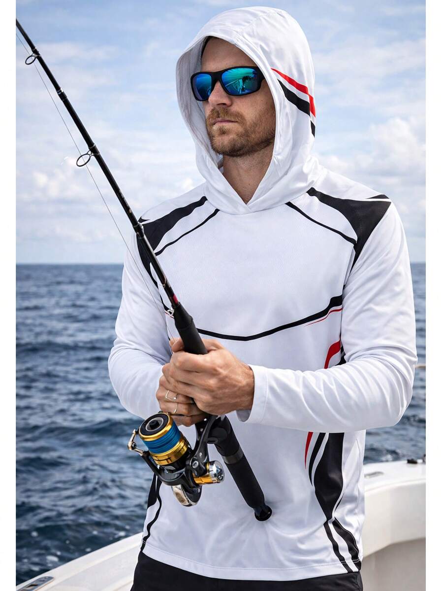 Fishing Shirt Uv Protection - Men's Scale Pattern All-Over Print Long