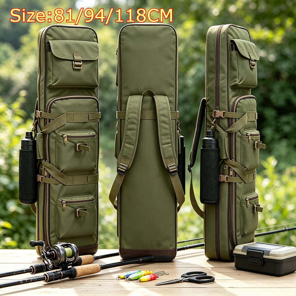 Fishing Bag Waterproof - Fishing Rod Bag Multifunctional Portable Fishing