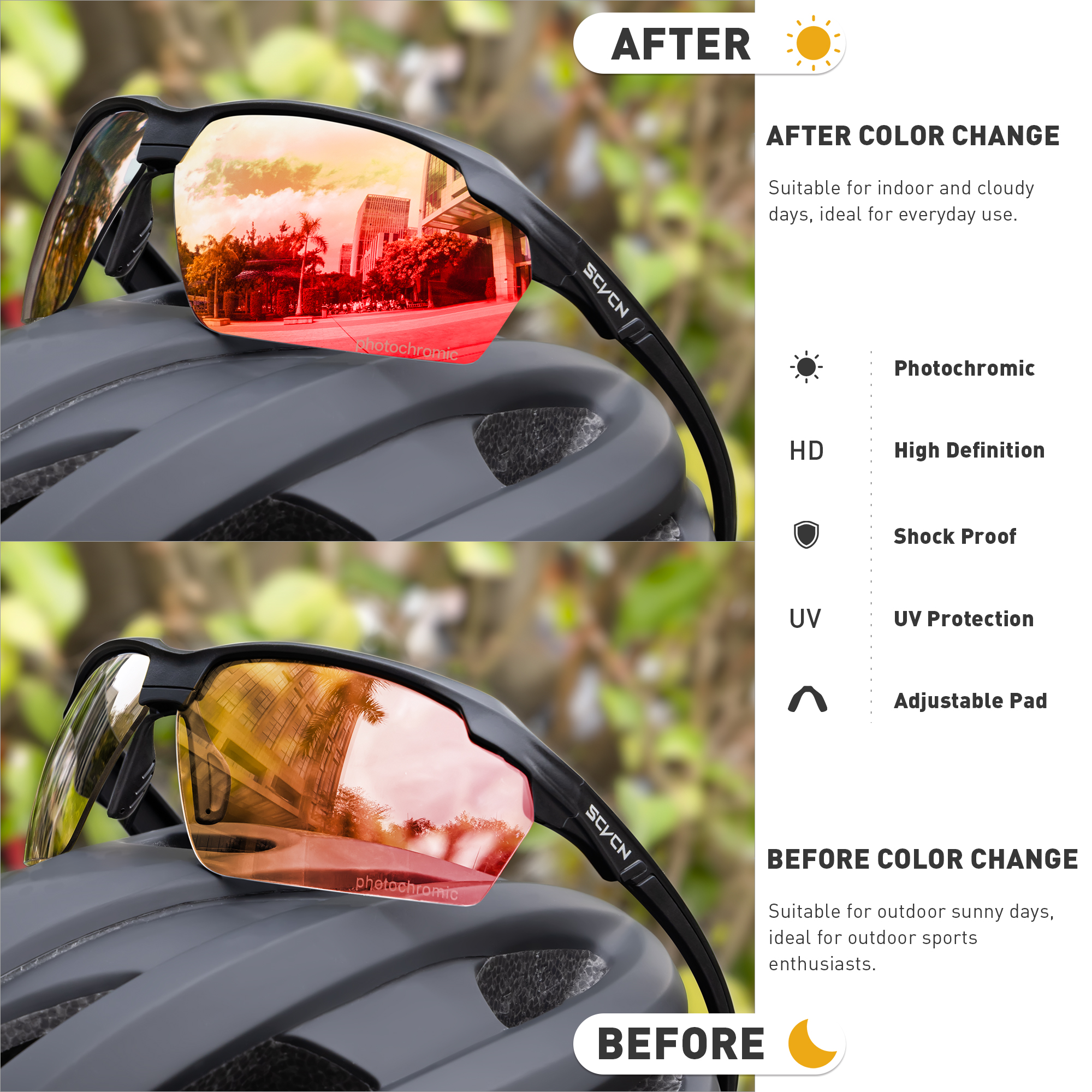 SCVCN Camping Goggles Women Sp - Fishing Sunglasses Polarized recension och pris