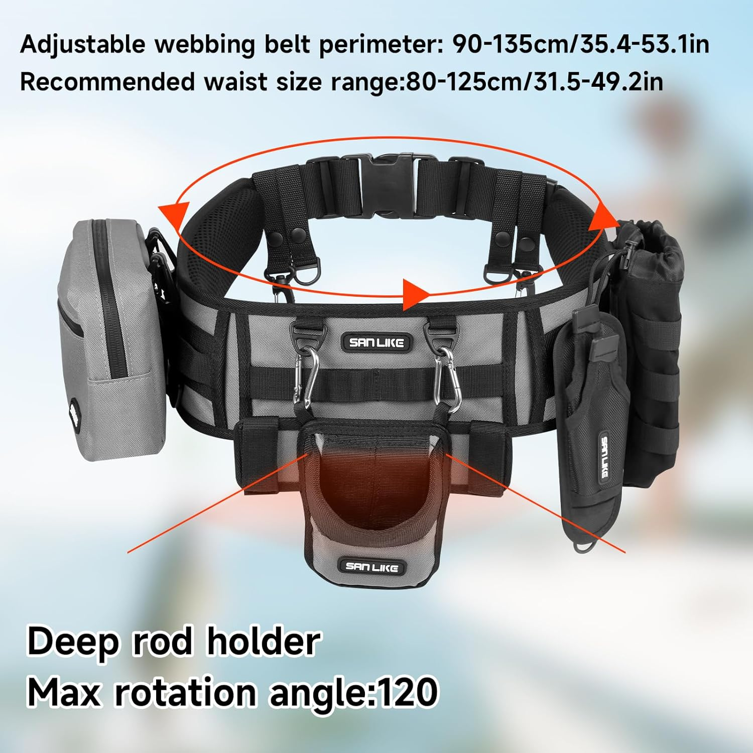 SANLIKE Fishing Belt Rod Holde - Fishing Belt recension och pris