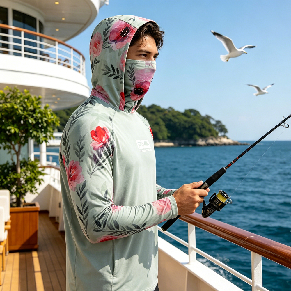 UPF50+ Men's Fishing Hoodie Wi - Fishing Mask Sun Protection recension och pris