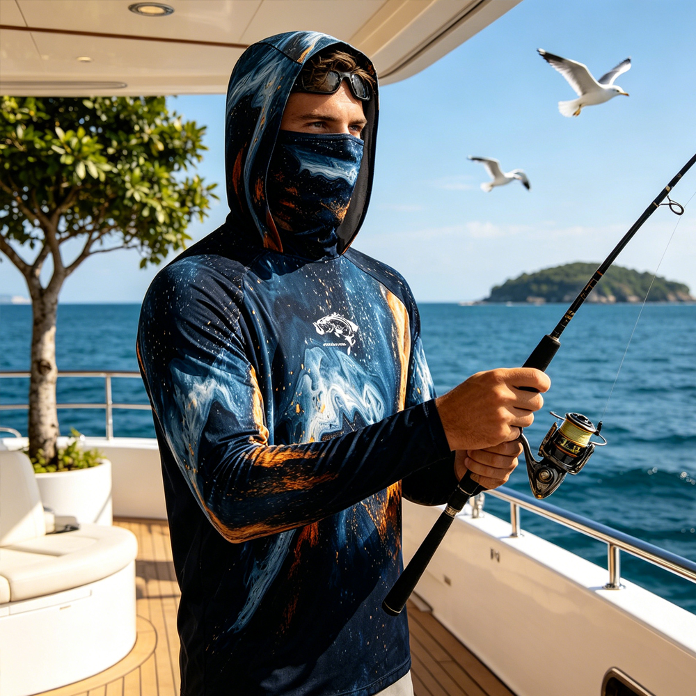 Men's Outdoor UV Hoodie Long S - Fishing Mask Sun Protection recension och pris