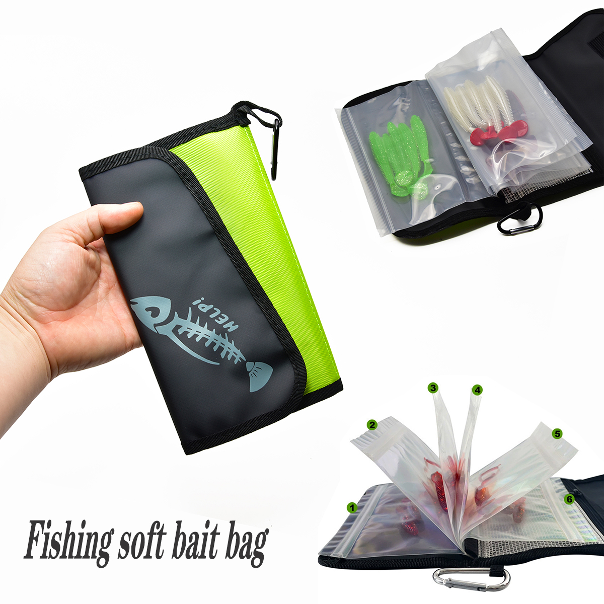 Fake Bait Bag PVC Inner Partit - Fishing Bag Waterproof recension och pris